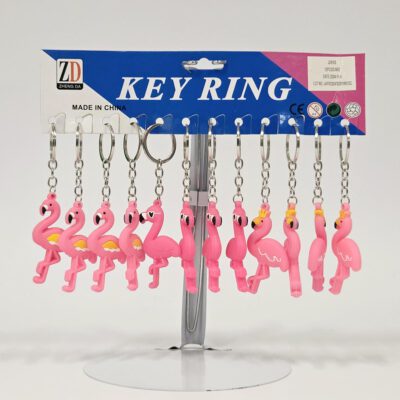 Sleutelhanger | Flamingo | 12pcs