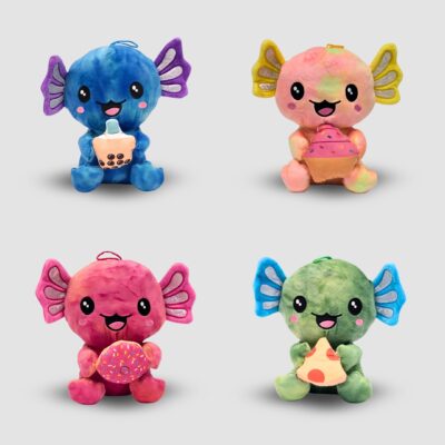 Axolotl met eten | 4 asst. | 12cm