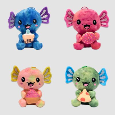 Axolotl met eten | 4 asst. | 12cm