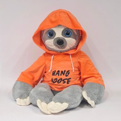 Luiaard met Hoody | 4 asst. | 60cm